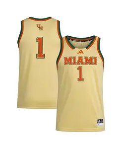 Мужская баскетбольная майка Miami Hurricanes Swingman #1 adidas, желтый