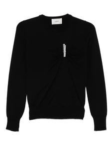Джемпер тонкой вязки с застежкой-зажимом Coperni, черный