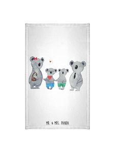 Mr. & Mrs. Panda Полотенце с изображением семьи Коала, надпись «Двое без объяснения», белое