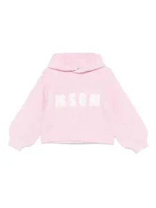 Свитер с вышитым логотипом MSGM Kids, розовый