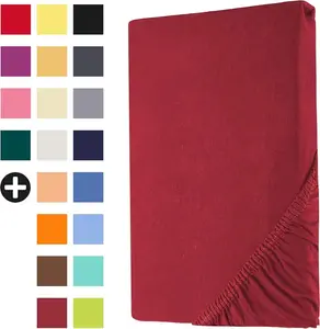 Простыня на резинке из джерси 100% хлопок 90 х 200 см Простыня на резинке Простыня Бордо Celesta