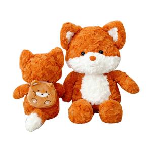 Плюшевая игрушка Fox с рюкзаком, плюшевая кукла, высота 30см/45см MENGMENGBUNNY