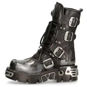 Ботильоны унисекс черные New Rock