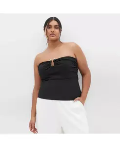 Топ Lila размера Plus CITY CHIC, черный