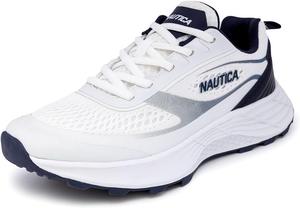 Мужские кроссовки Nautica на шнуровке - для бега, ходьбы и тенниса с максимальной амортизацией - удобные спортивные кроссовки с улучшенной поддержкой - Балаклава, белый