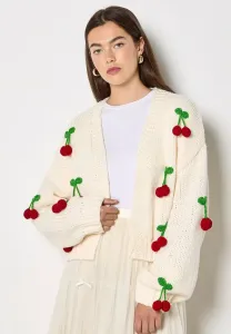 Объемный кардиган вишневого цвета Apricot, Cream