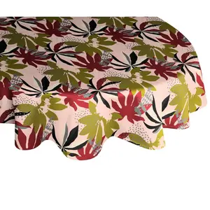 Скатерть Jungle из 100% органического хлопка Adam, темно-красный/зеленый/розовый