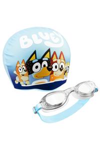 Шапочка для плавания и очки Bluey, мультиколор