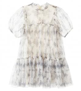 Платье из тюля Paola с узором toile de jouy C'era Una Volta, Cream/Black Toile De Jouy