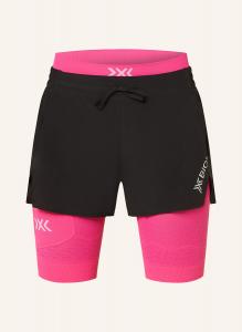 Шорты для бега effektor 2-в-1 X-BIONIC, цвет SCHWARZ/PINK