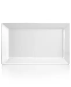 Большое прямоугольное блюдо Diamond из меламина белого цвета Q Squared, white