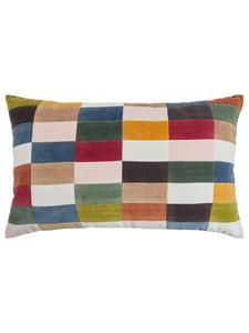 Butlers Подушка из клетчатого бархата, разноцветная