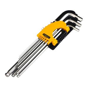 STANLEY Набор из 9 предметов: метрические шестигранные ключи с удлиненной шаровой головкой 1,5–10 мм STMT94158-8-23, могут быть изготовлены по индивидуальному заказу