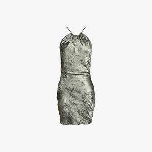 Платье мини Mistress Rocks из ламе с бретелями и открытой спиной, золотой