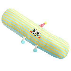 Мягкая дофаминовая длинная полосатая плюшевая игрушка кукла плюшевая кукла 90см/120см высота MERCONSER, синий