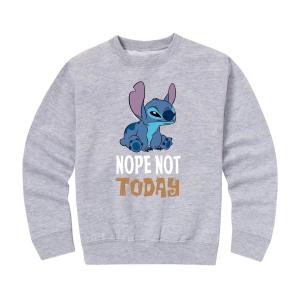 Флисовый пуловер с рисунком Disney's Lilo & Stitch Not Today Disney, серый