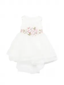 Платье с цветочным принтом и бантом Colorichiari, белый