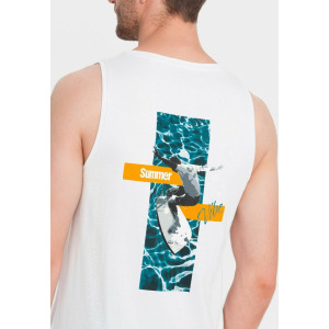 Топ TANK WITH PRINT SUMMER VIBE  Ombre, белый