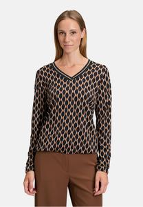 Топ Betty Barclay MIT V-AUSSCHNITT, Schwarz Beige/Black