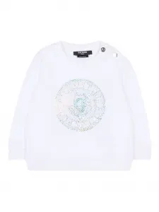 Толстовка с круглым вырезом Balmain Kids, белый