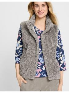 Olsen Жилет из искусственного меха темно-бежевого цвета