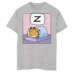 Футболка с плакатом и графическим рисунком Garfield Zzz для мальчиков 8–20 лет Licensed Character