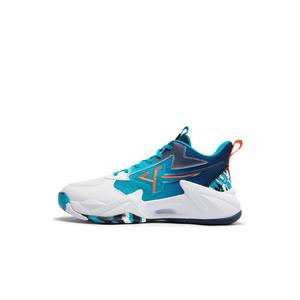 Детские баскетбольные кроссовки с низким верхом, устойчивые к скольжению и износу XTEP, синий