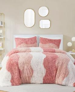Комплект одеял из искусственного меха Cassie Ombre Shaggy, размер Twin/Twin XL Intelligent Design, розовый