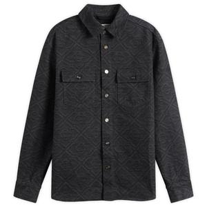 Джинсовая рубашка с лазерной монограммой Casablanca, черный