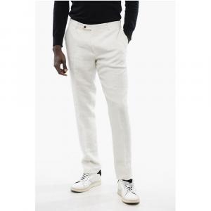 Льняные брюки ACADEMY Corneliani, White