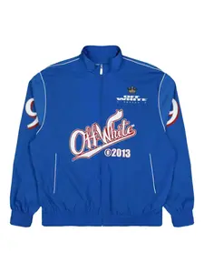 Спортивная куртка с графическим принтом и фронтальной молнией OFF-WHITE, синий