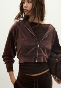 Худи Stradivarius HOODIE WITH, Dark Brown
