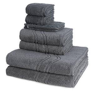 Набор полотенец TERRY SET Кашемировое ощущение 8 предметов Ross, темно-серый