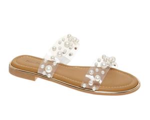 Женские сандалии Sense Lydia с жемчугом и прозрачной платформой Pierre Dumas, Lucite With Pearl