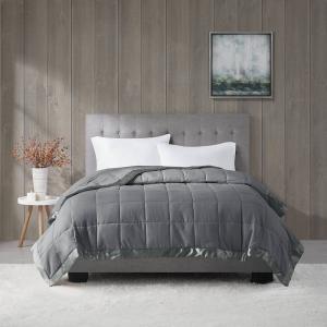 Легкое пуховое альтернативное одеяло Madison Park Windom с атласной отделкой, цвет Charcoal