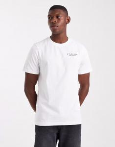 Футболка с графическим принтом Фары Лэндсдаун белого цвета Farah