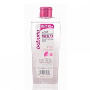 Очищает и разглаживает мицеллярную воду для снятия макияжа с шиповником для лица, глаз и губ — чувствительная кожа — 100% веганский продукт, Babaria