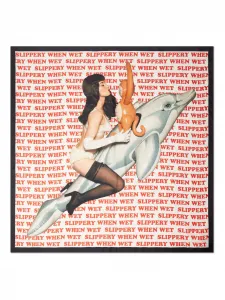 Шелковый платок Slippery When Wet Stella Mccartney, нейтральный