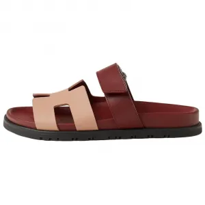 HERMES Тапочки-слайды Chypre Rubber Slide женские красные