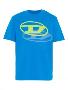 Футболка с короткими рукавами и логотипом Diesel Kids, синий
