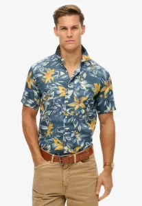 Рубашка с гавайским принтом Superdry & Co, Tropical Flowers Blue Washed
