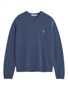 Шерстяной свитер Fox Head Maison Kitsuné, синий