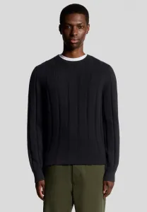 Джемпер с круглым вырезом и ажурной строчкой Lyle & Scott, Deep Navy