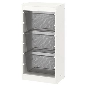 Комбинация для хранения с ящиками TROFAST IKEA, 46x30x95 см, серый