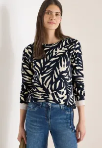 Двухцветная блузка с длинными рукавами Cecil, Blau