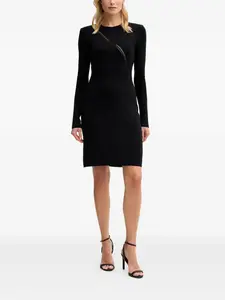 Ажурное мини-платье Sisley, черный