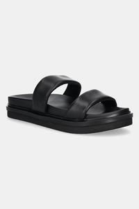 Шлепанцы Flat Molded Doublebar Sandal Lth Calvin Klein Jeans, черный