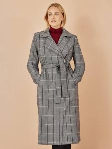 Оверсайз длинное байкерское пальто Yumi, Grey