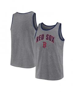Мужская майка с логотипом Heather Grey Boston Red Sox Primary Fanatics, серый