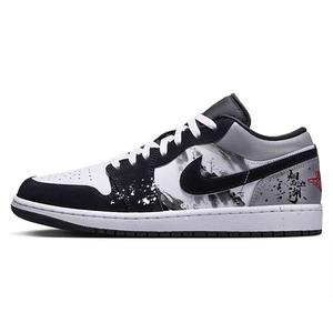 Jordan Баскетбольные кроссовки Air 1 Vintage, унисекс, низкие, белые/черные